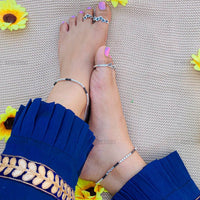 Thumbnail for Beautiful Dailywear Silver Plated Anklet & Toering Combo