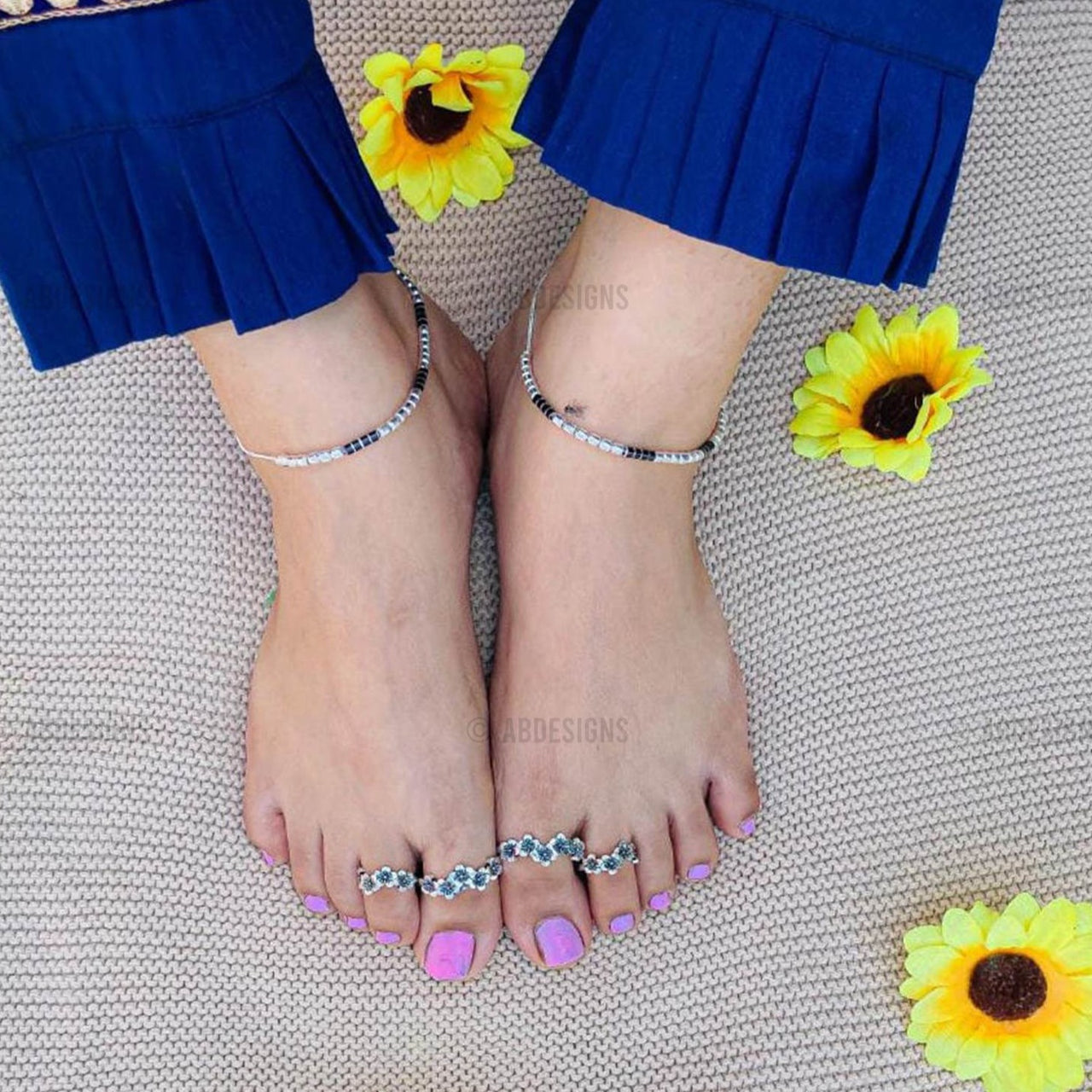 Fashion Sandals Crystal Jewelry Toe Ring Foot Chain Ankle Bracelet – the  best products in the Joom Geek online store