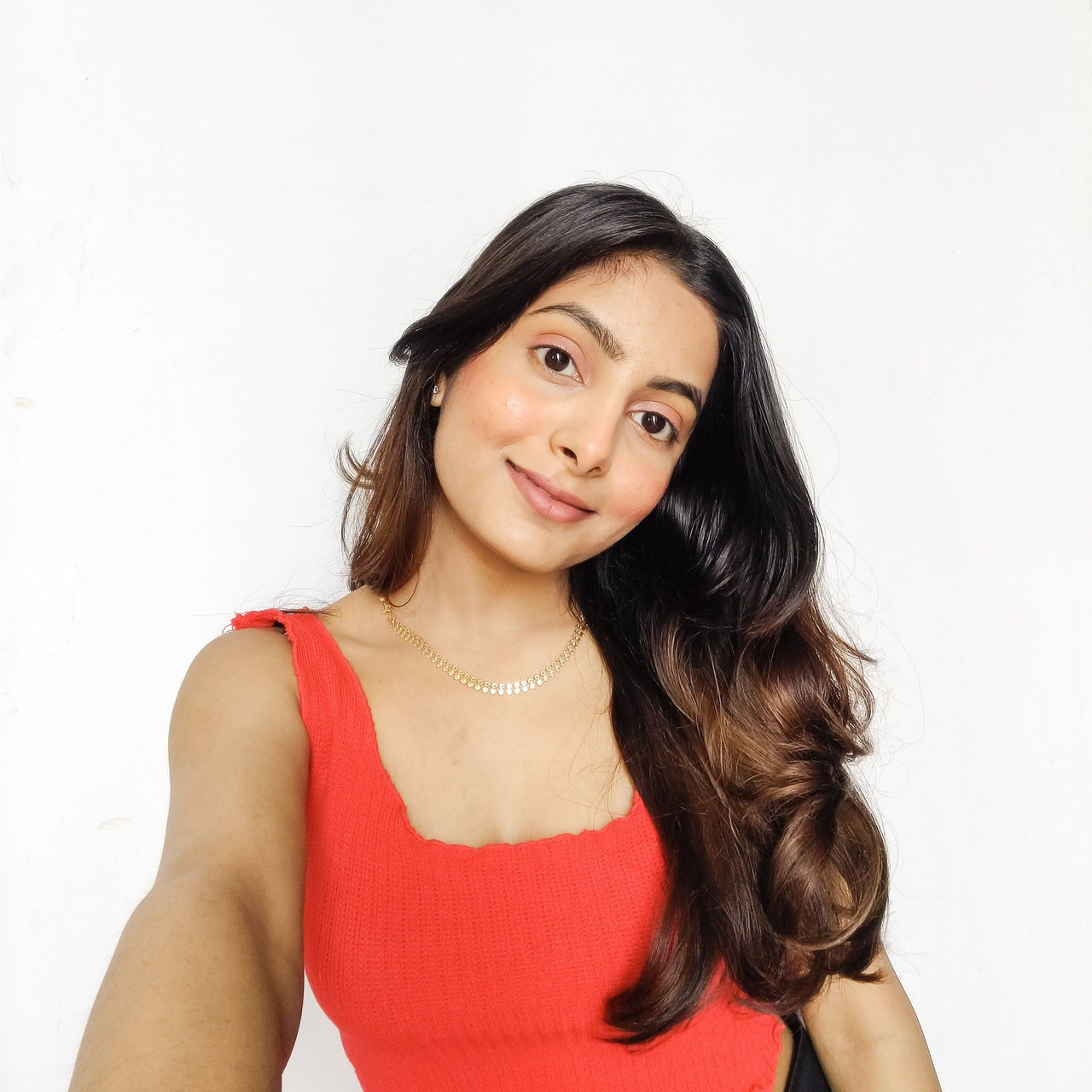 Nishita Sankhala Dailywear Gold Plated Drop Flower Necklace