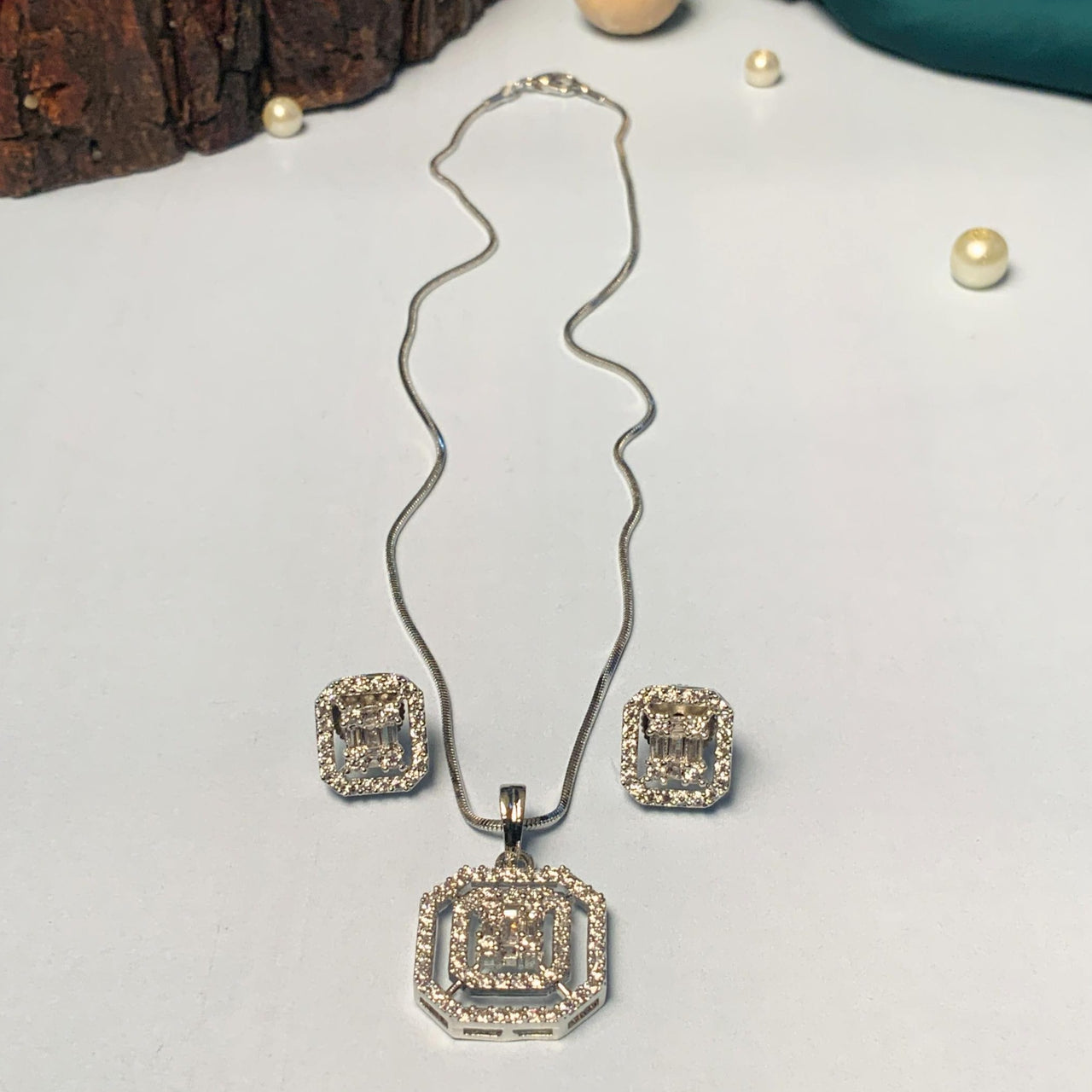 Contemporary Gold Plated American Diamond Chain Earring - Abdesignsjewellery