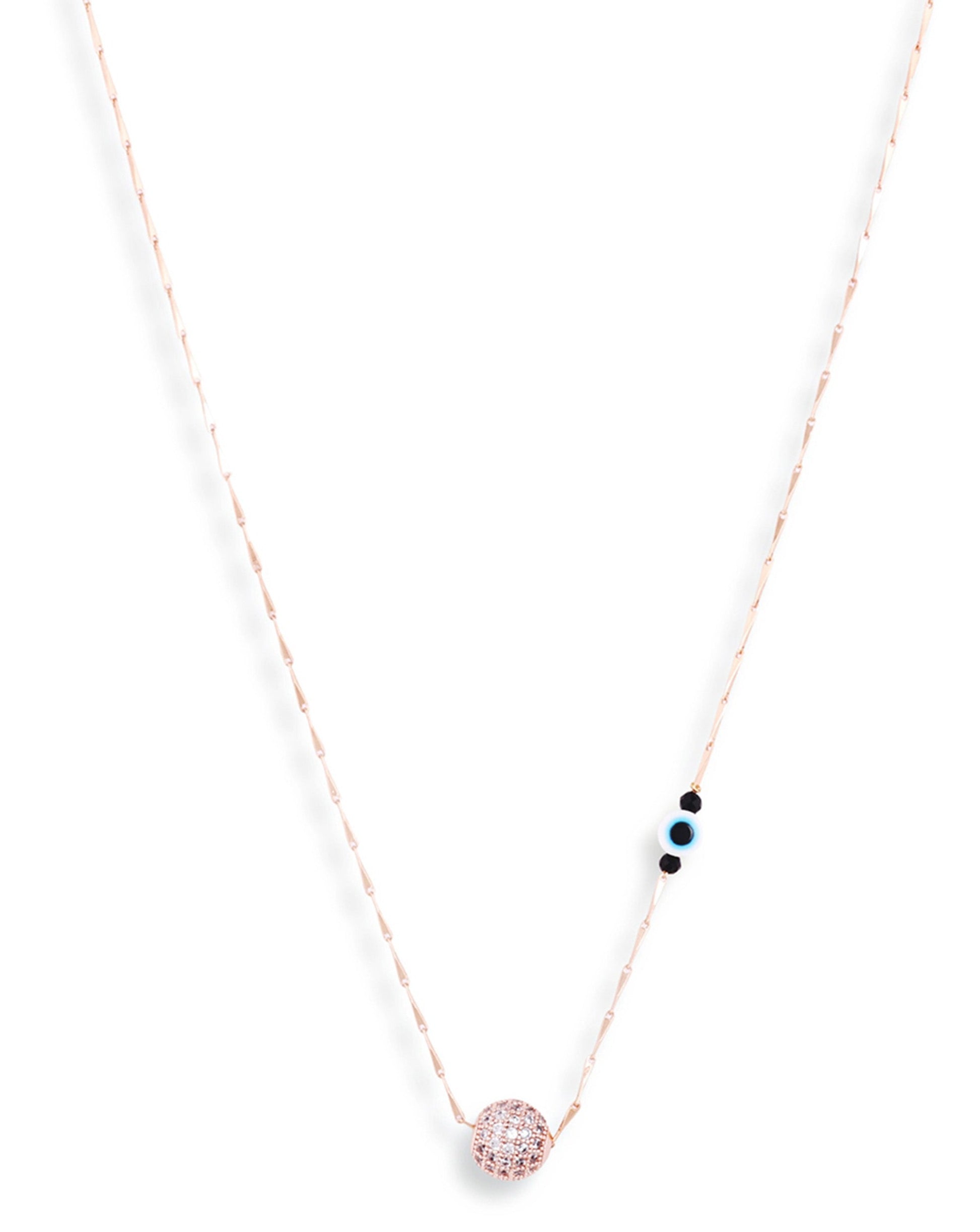 Rose Gold Evil Eye Necklace