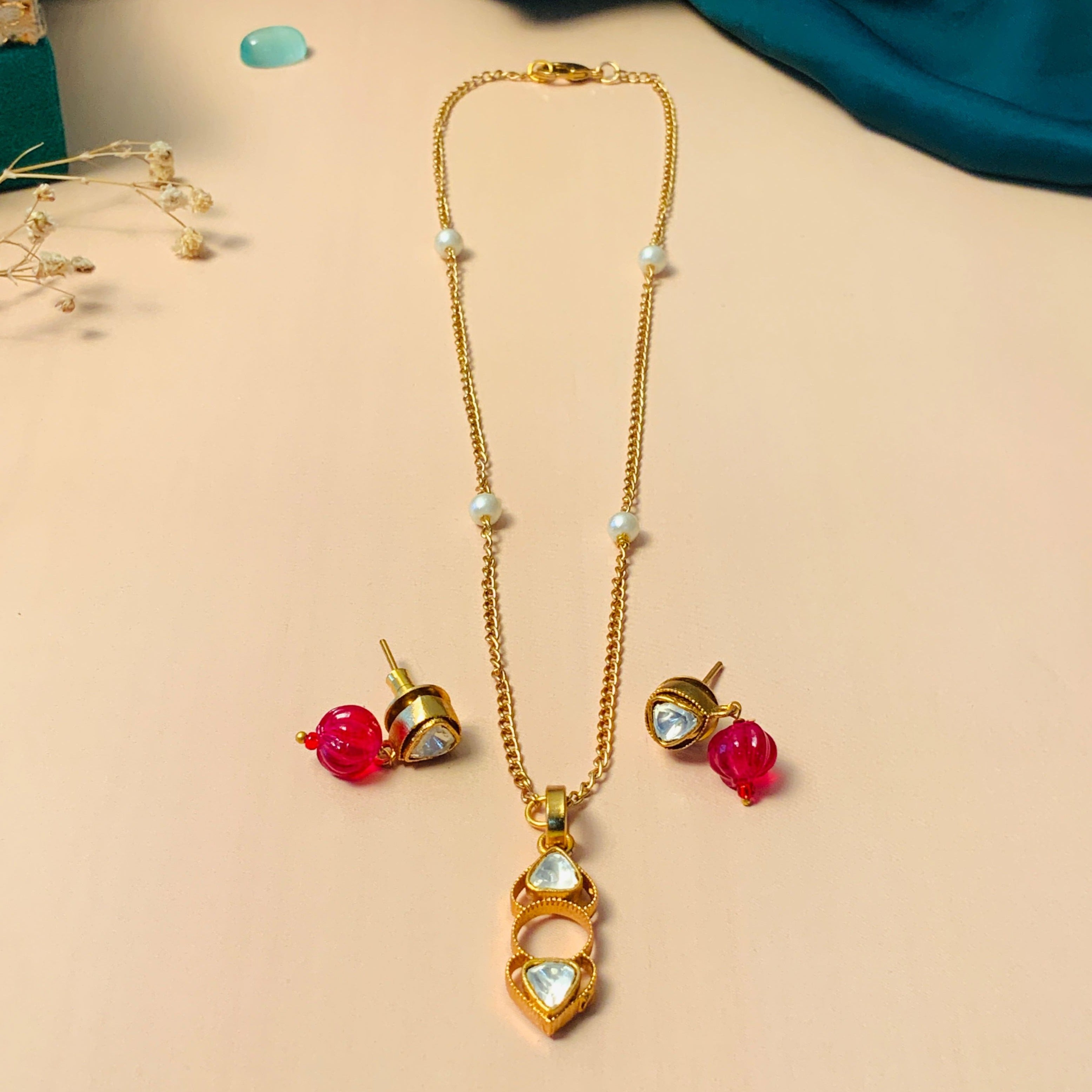 Precious High Quality Polki Necklace Chain