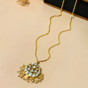 High Quality Gold Plated Pachi kundan Pendant Chain