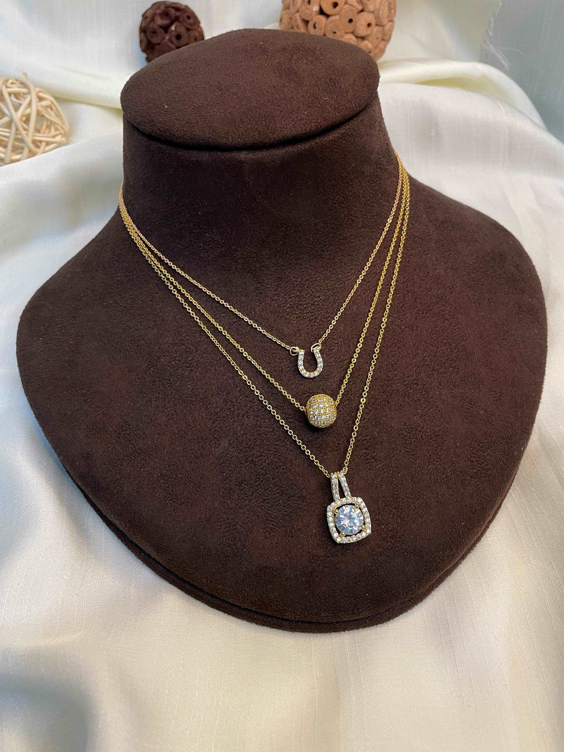 Ambika Arora Spectacular Dailywear Three Fusion Jewellery Combo - Abdesignsjewellery