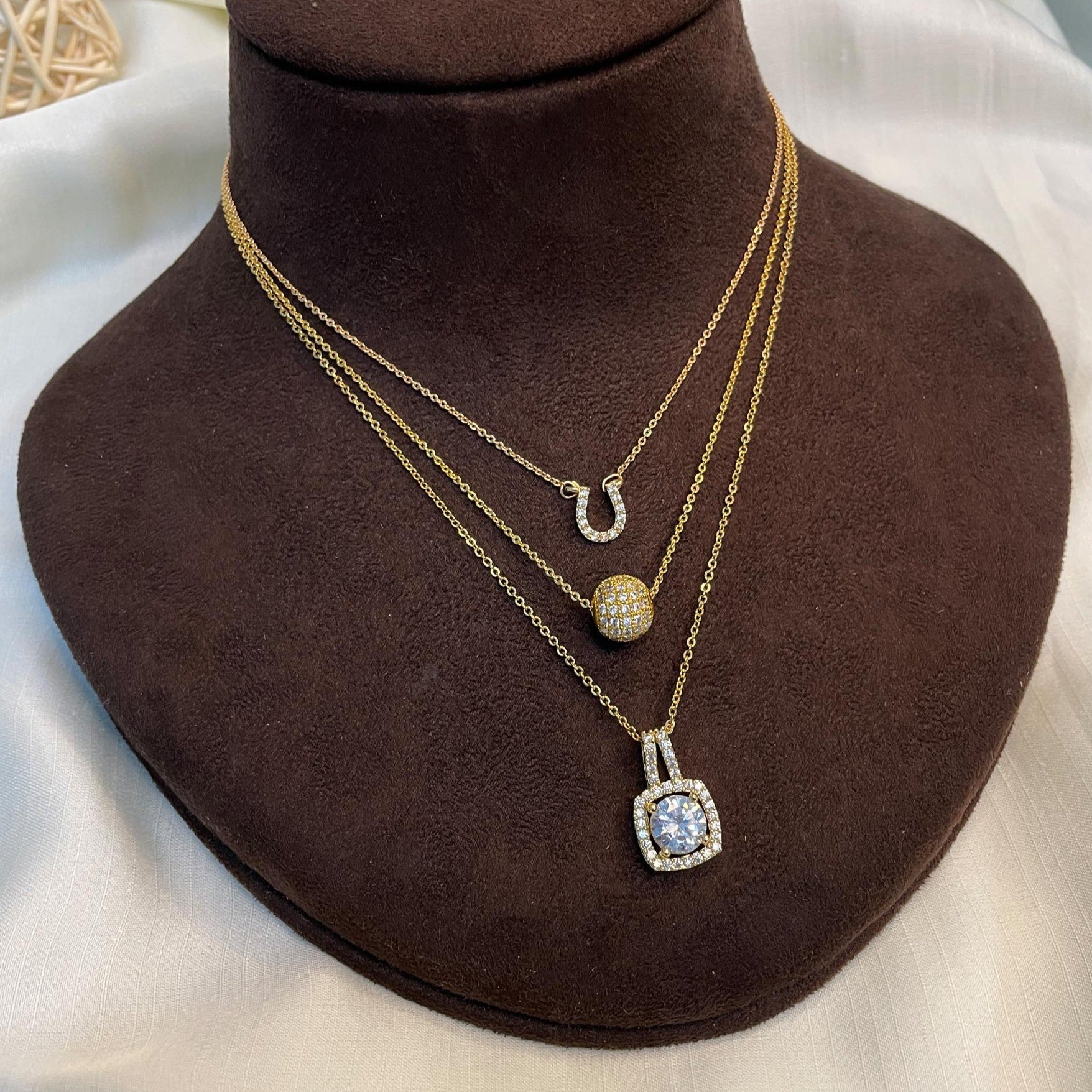 Jhanvi Jamwal Spectacular Dailywear Three Fusion Jewellery Combo - pendant by Abdesigns Jewellery