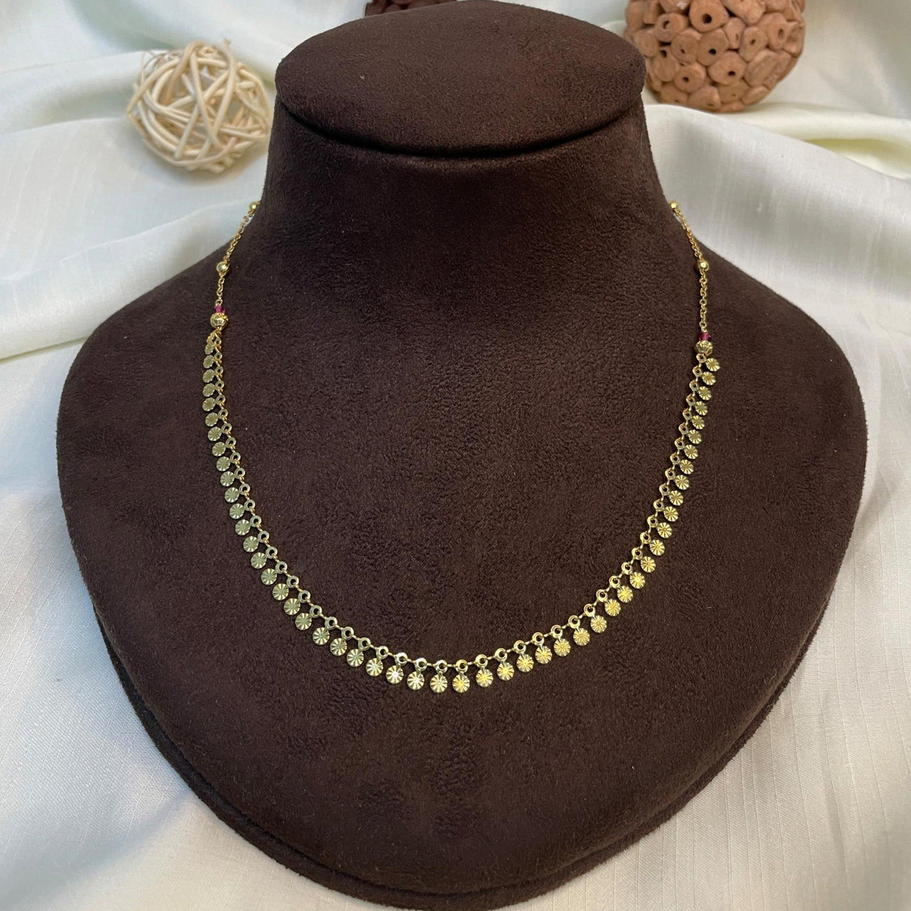 Nishita Sankhala Dailywear Gold Plated Drop Flower Necklace