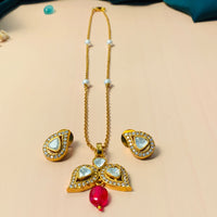 Thumbnail for Sparkling High Quality Polki Necklace