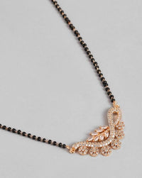 Thumbnail for Flower Rose Gold Plated American Diamond Mangalsutra