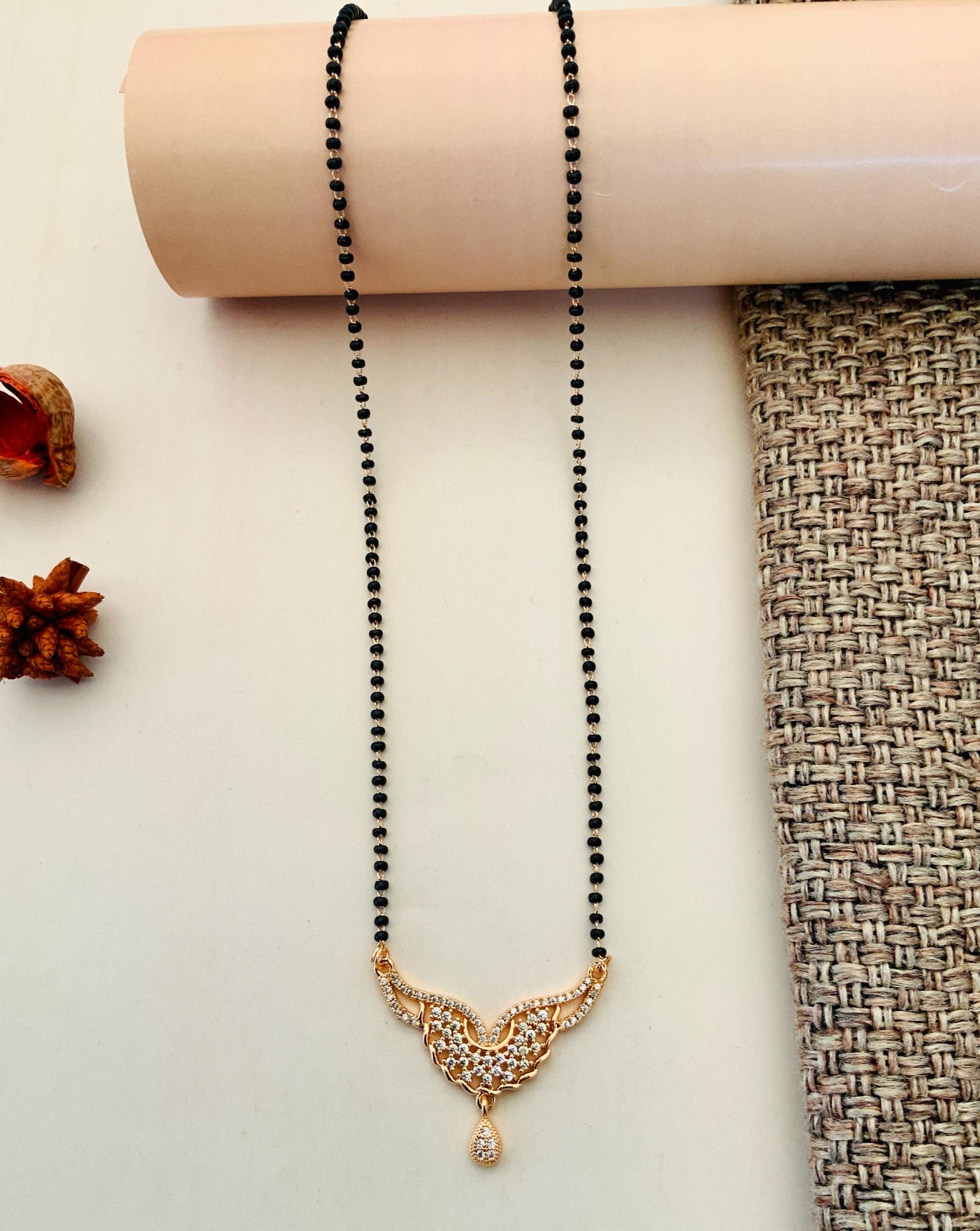 Dazzling High Quality RoseGold Plated Mangalsutra - Abdesignsjewellery
