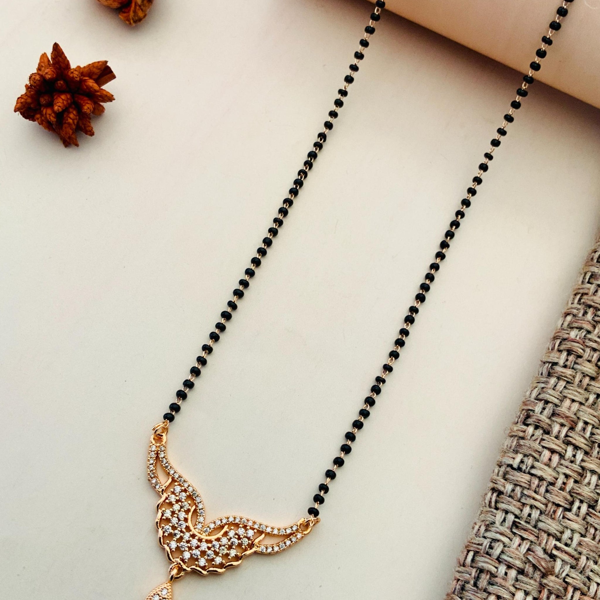 Dazzling High Quality RoseGold Plated Mangalsutra - Abdesignsjewellery