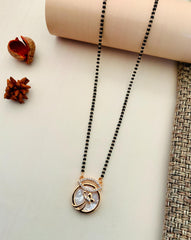 Natural Shell Pearl Rose Gold Plated Mangalsutra