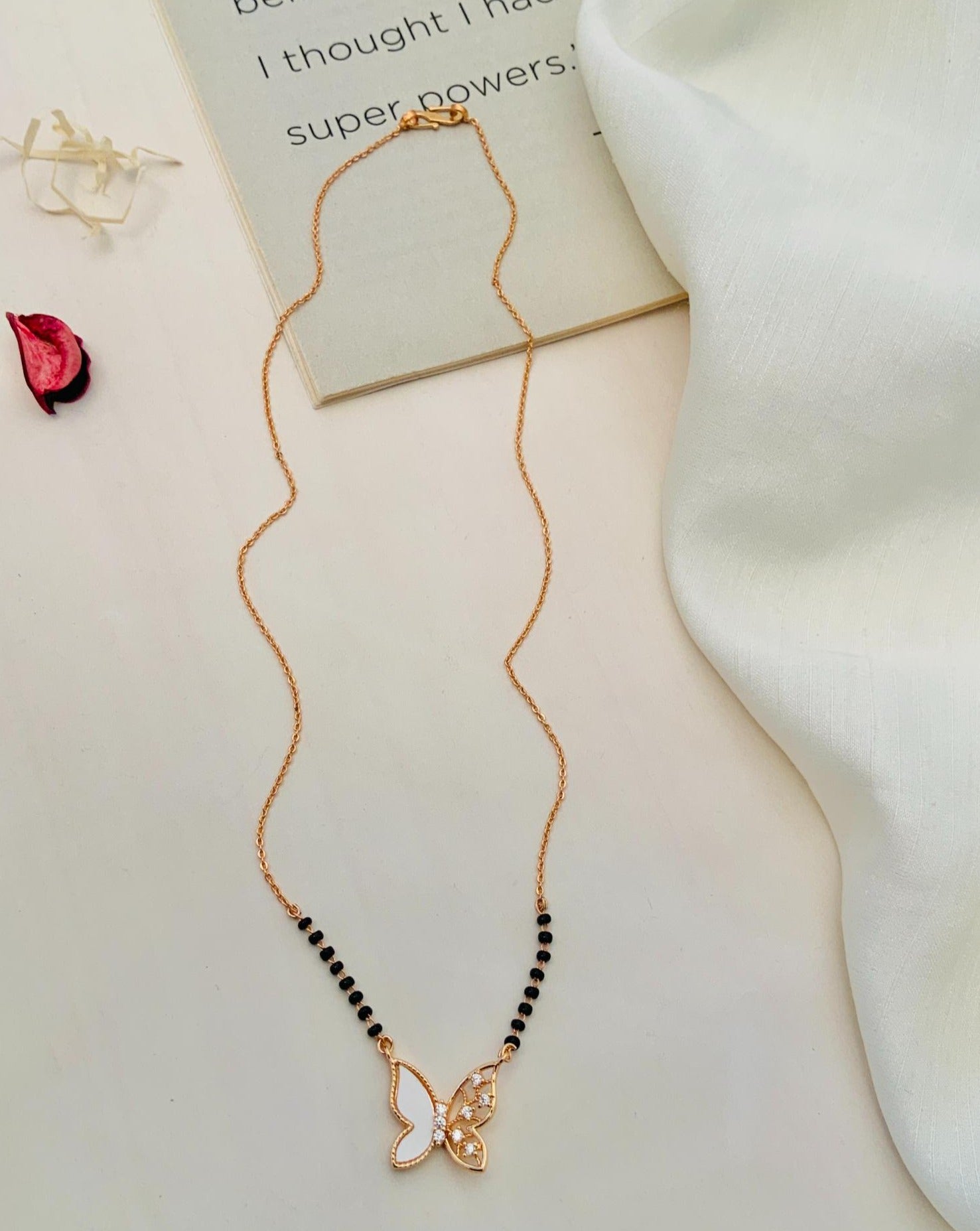 American Diamond ButterFly Mangalsutra