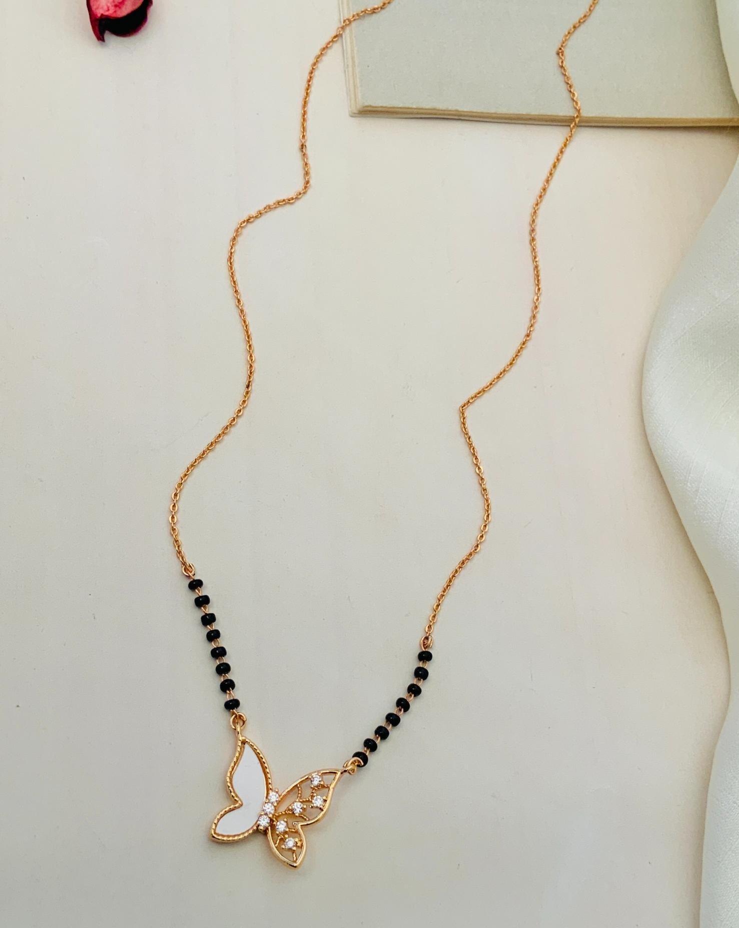 RoseGold Plated American Diamond Mangalsutra