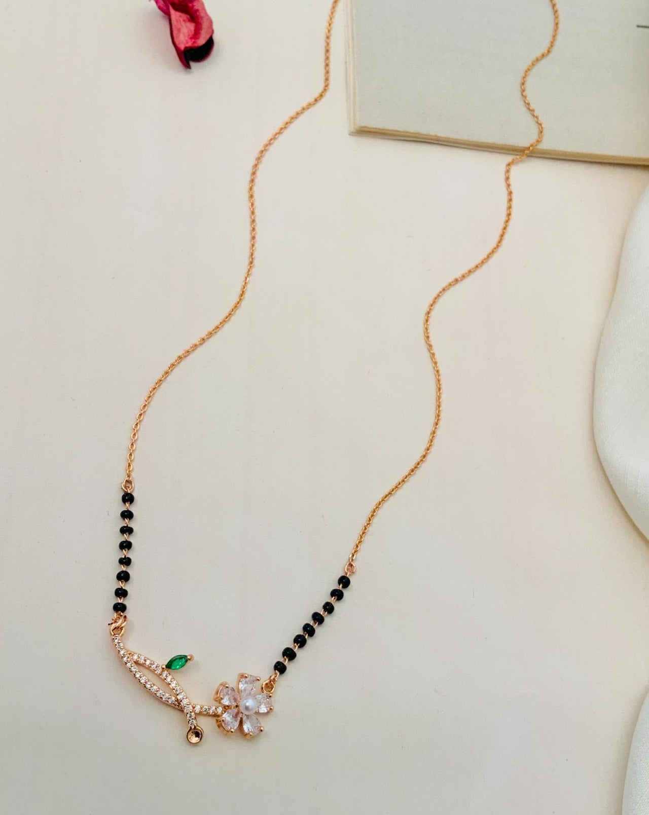 RoseGold Plated American Diamond Mangalsutra