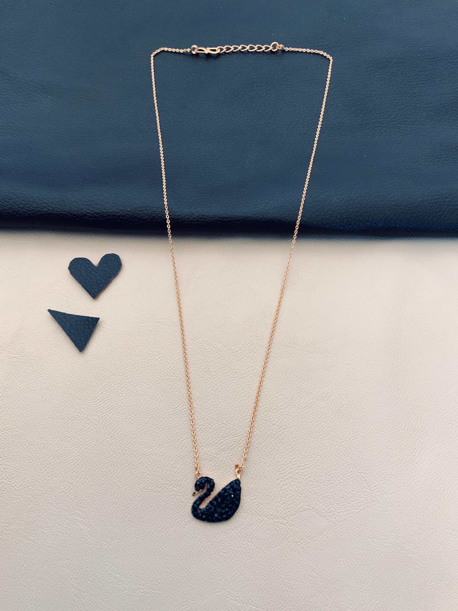 RoseGold Swan Pendant Chain