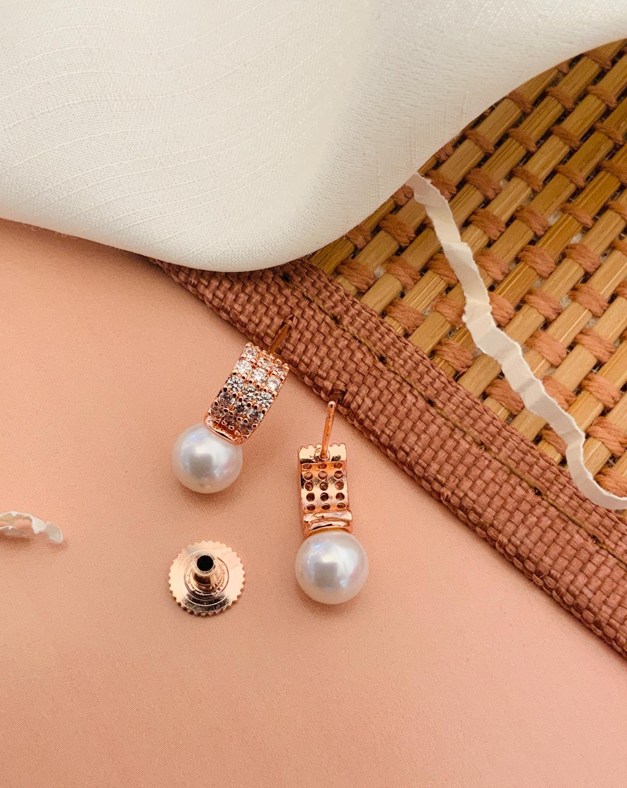 RoseGold Plated Studs Earring