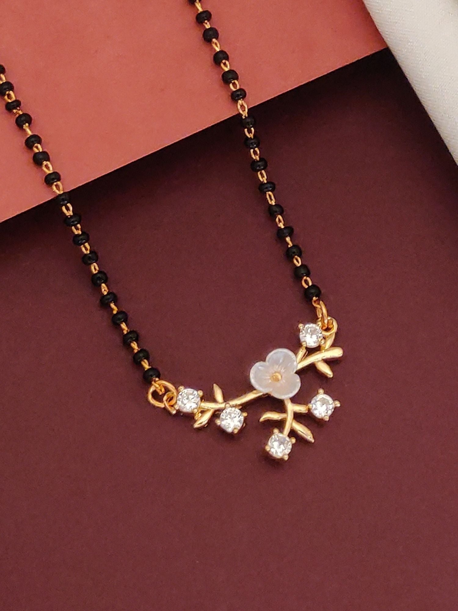rose gold plated mangalsutra