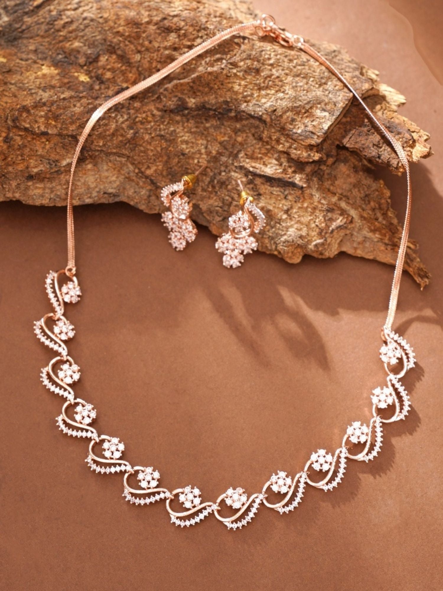 Rose Gold Bridesmaid Jewelry Set 