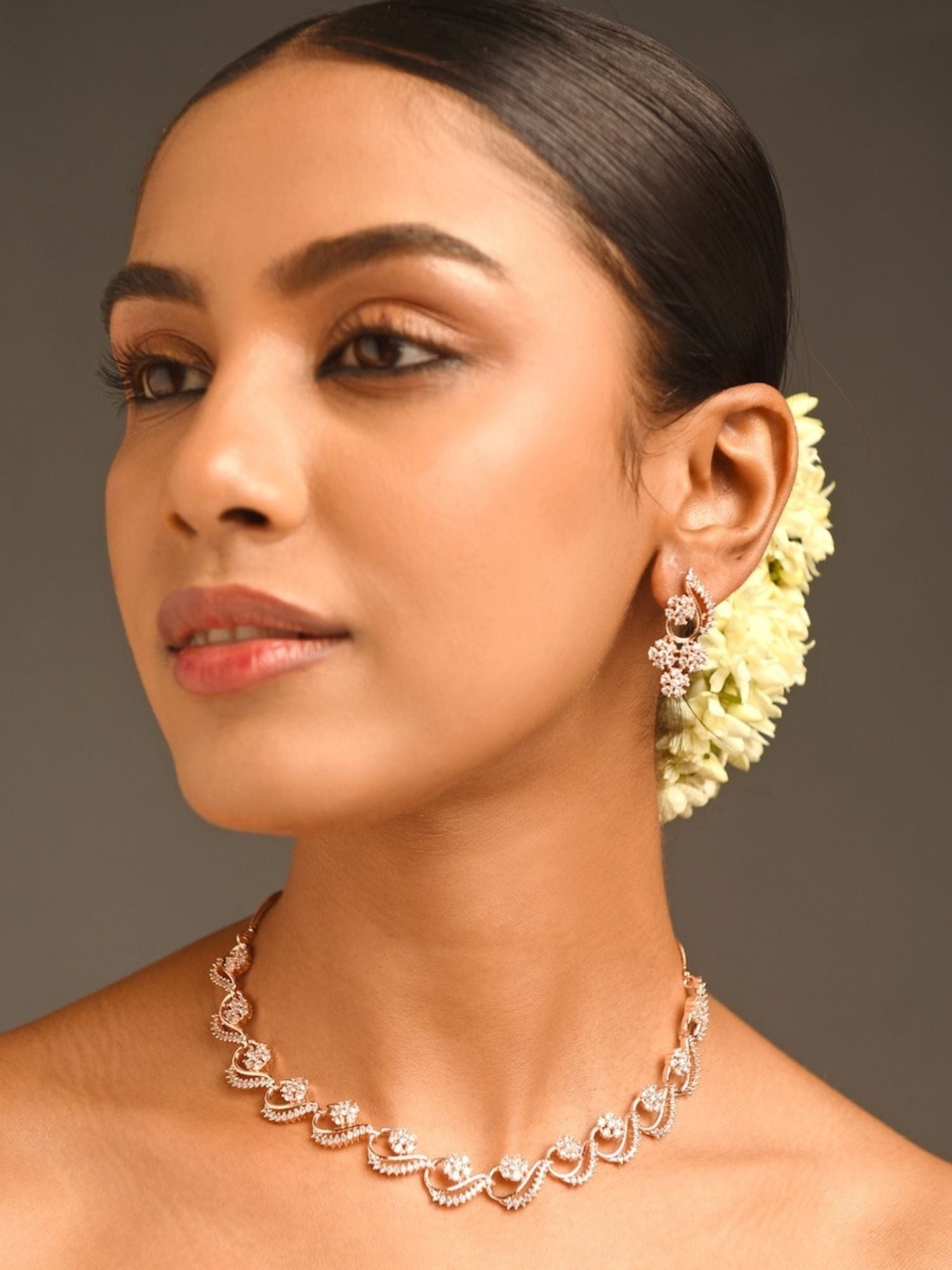 Rose Gold Plated Necklace Set