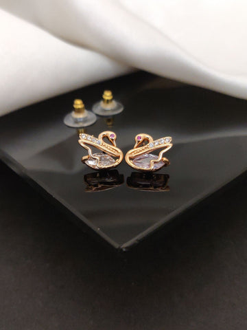 Abdesigns DailyWear RoseGold Plated Studs Earring