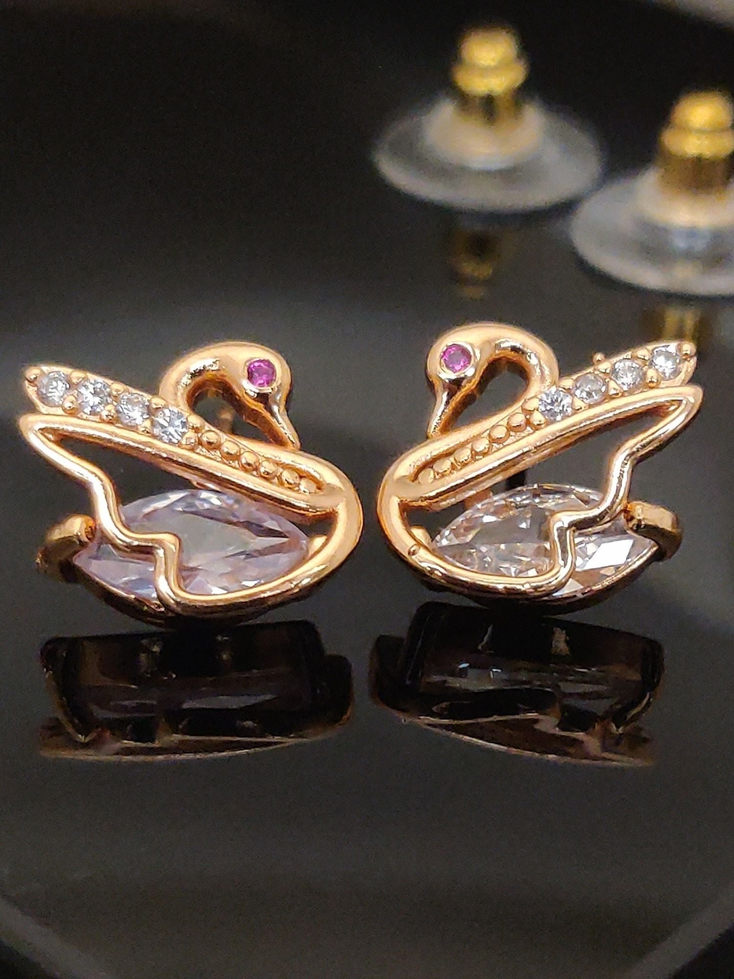 Abdesigns DailyWear RoseGold Plated Studs Earring