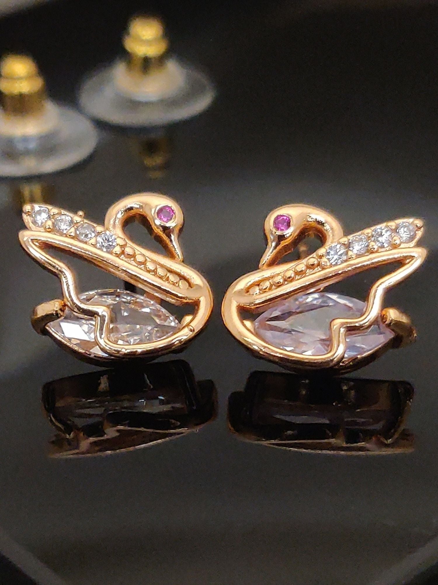 Abdesigns DailyWear RoseGold Plated Studs Earring