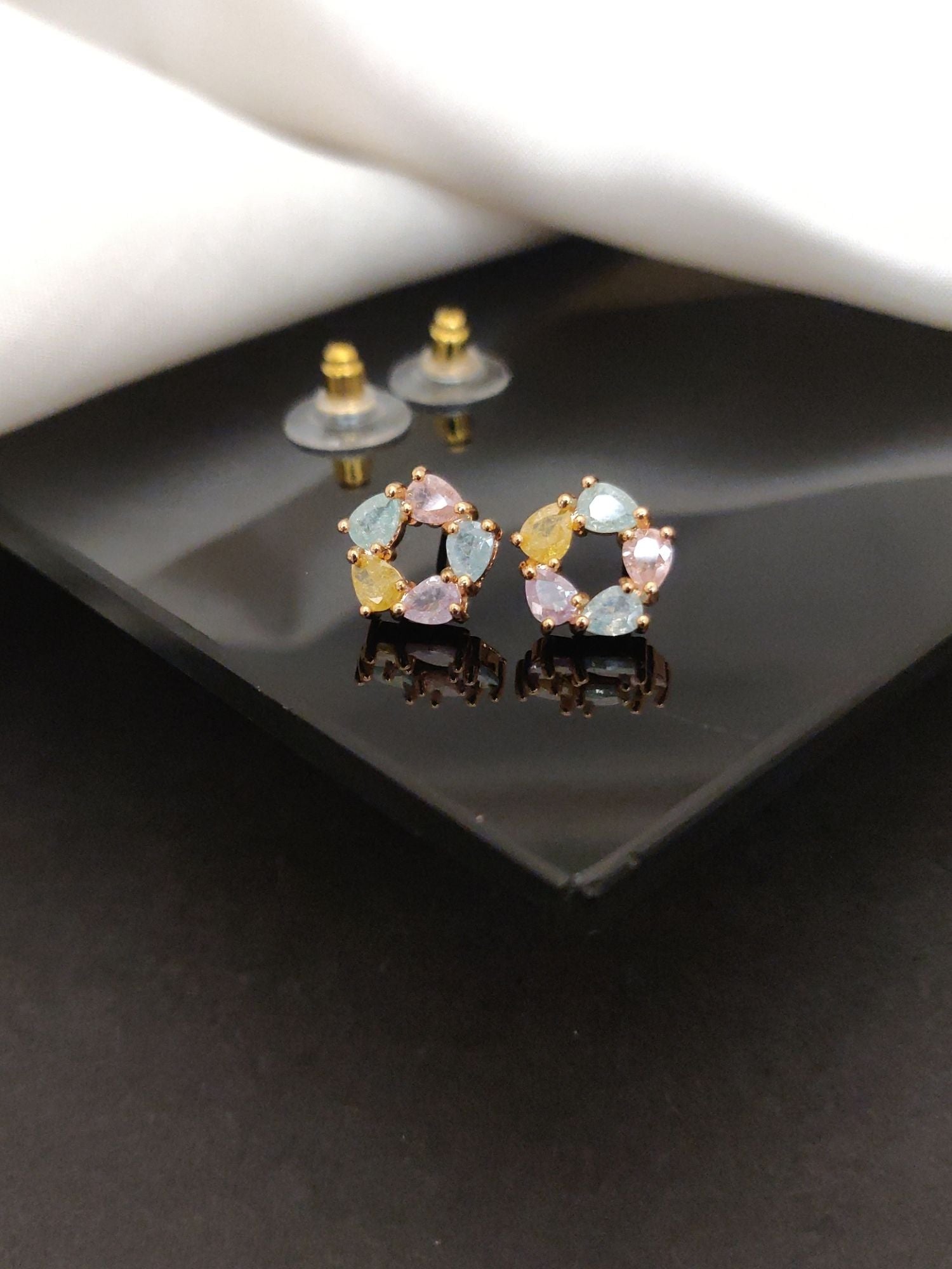 Abdesigns DailyWear RoseGold Plated Studs Earring