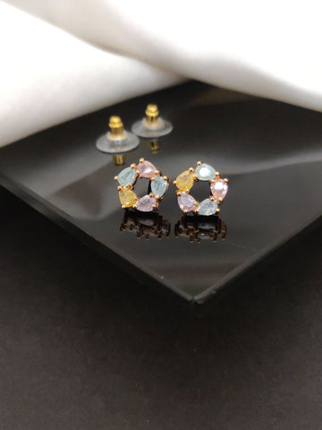 Abdesigns DailyWear RoseGold Plated Studs Earring