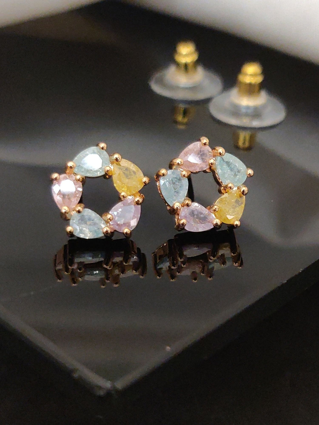 Abdesigns DailyWear RoseGold Plated Studs Earring