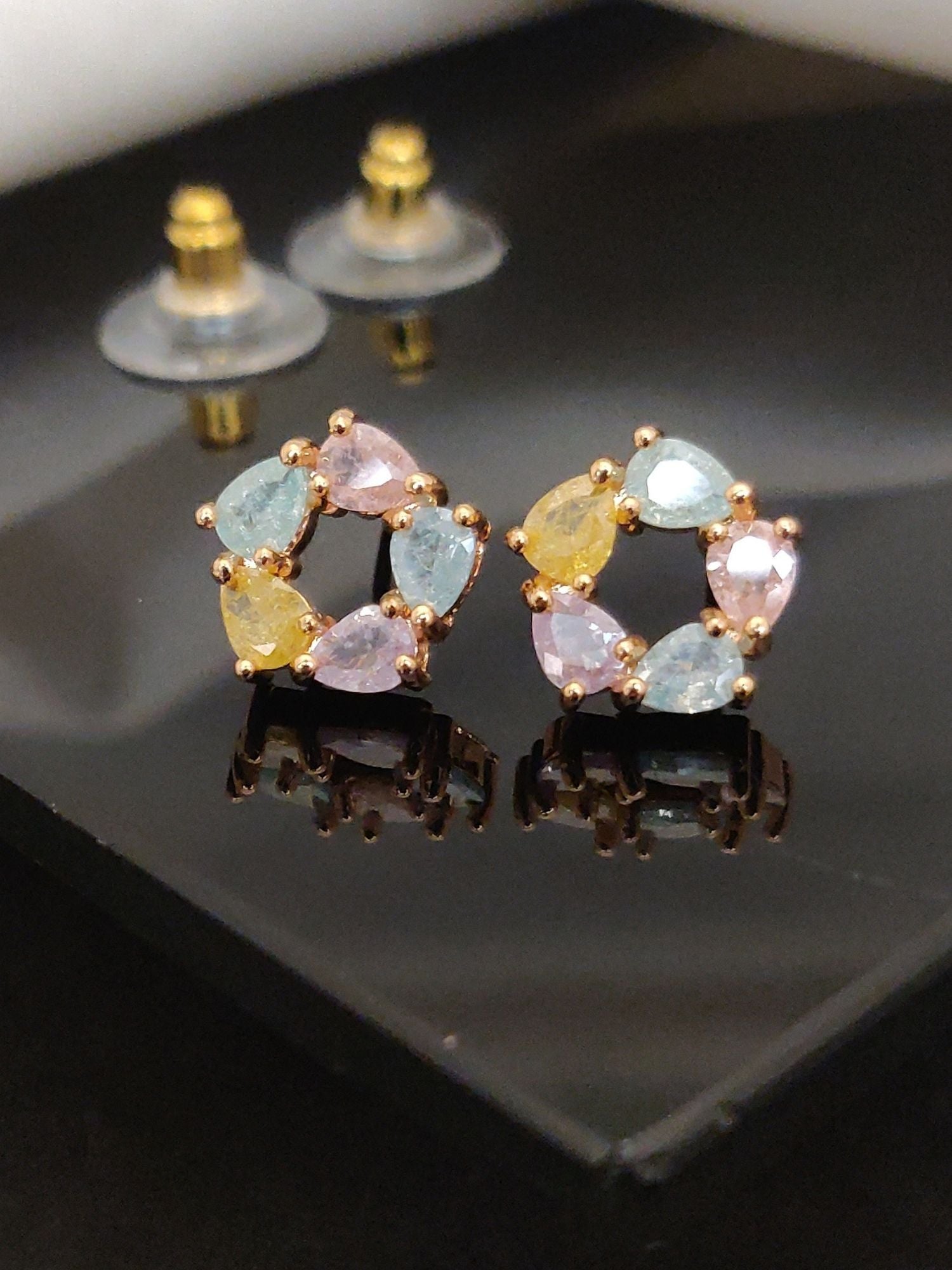 Abdesigns DailyWear RoseGold Plated Studs Earring