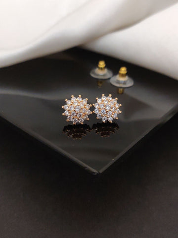 Abdesigns DailyWear RoseGold Plated Studs Earring