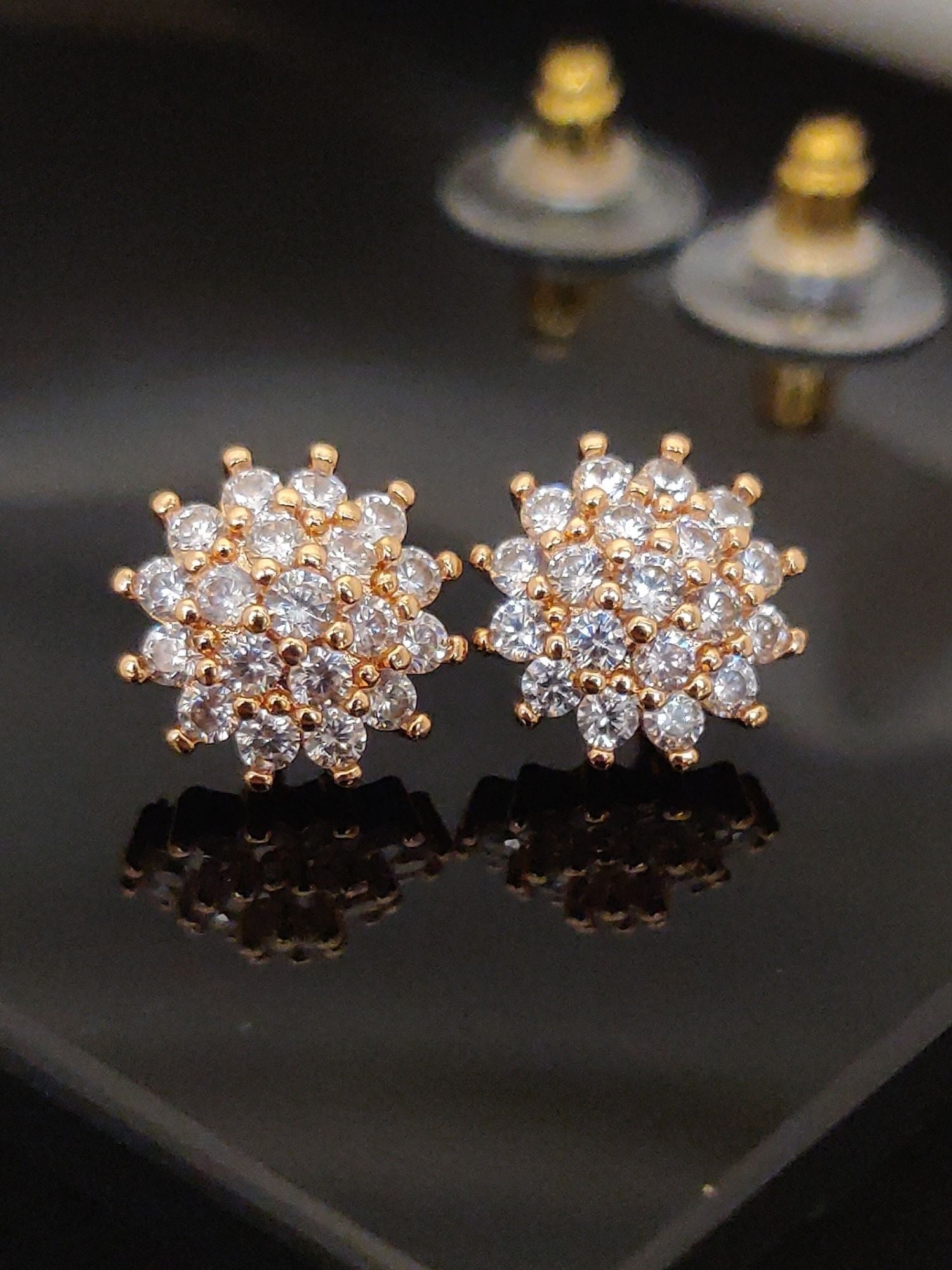 Abdesigns DailyWear RoseGold Plated Studs Earring