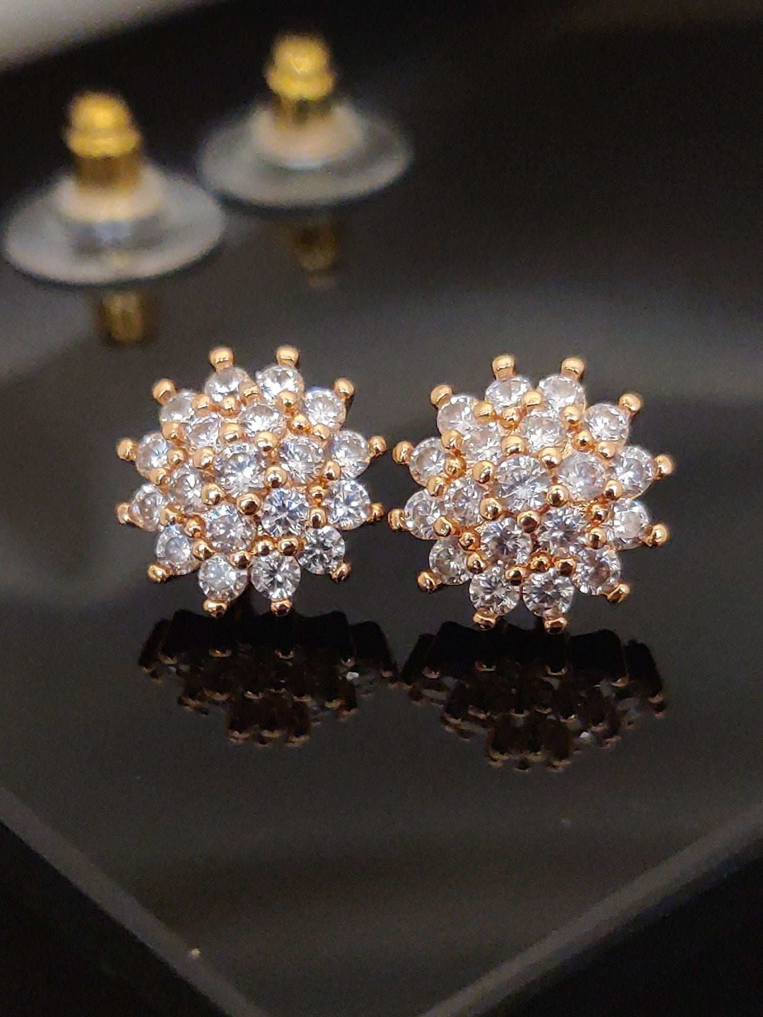 Abdesigns DailyWear RoseGold Plated Studs Earring