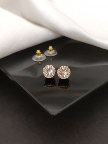 Abdesigns DailyWear RoseGold Plated Studs Earring