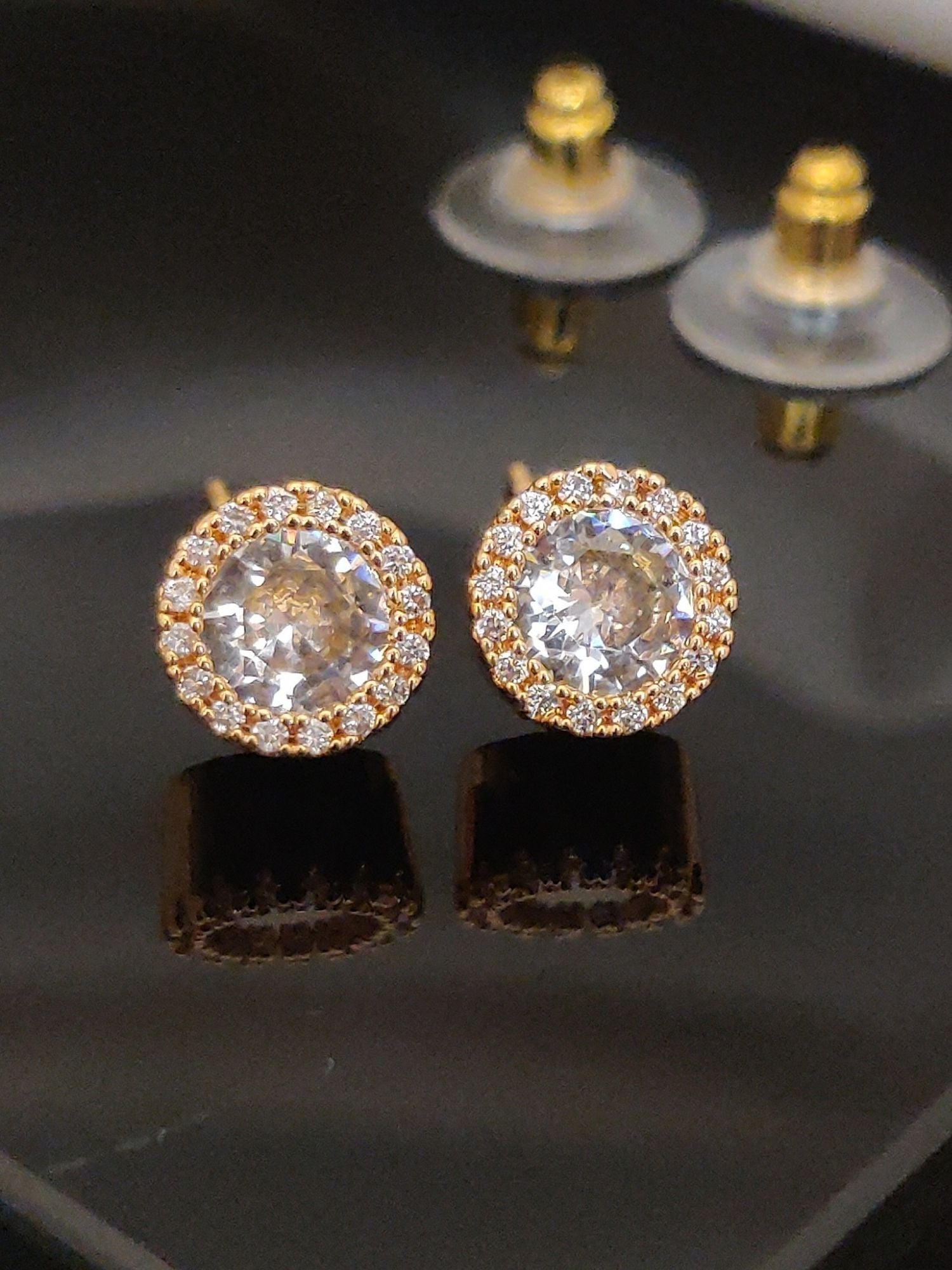 Abdesigns DailyWear RoseGold Plated Studs Earring