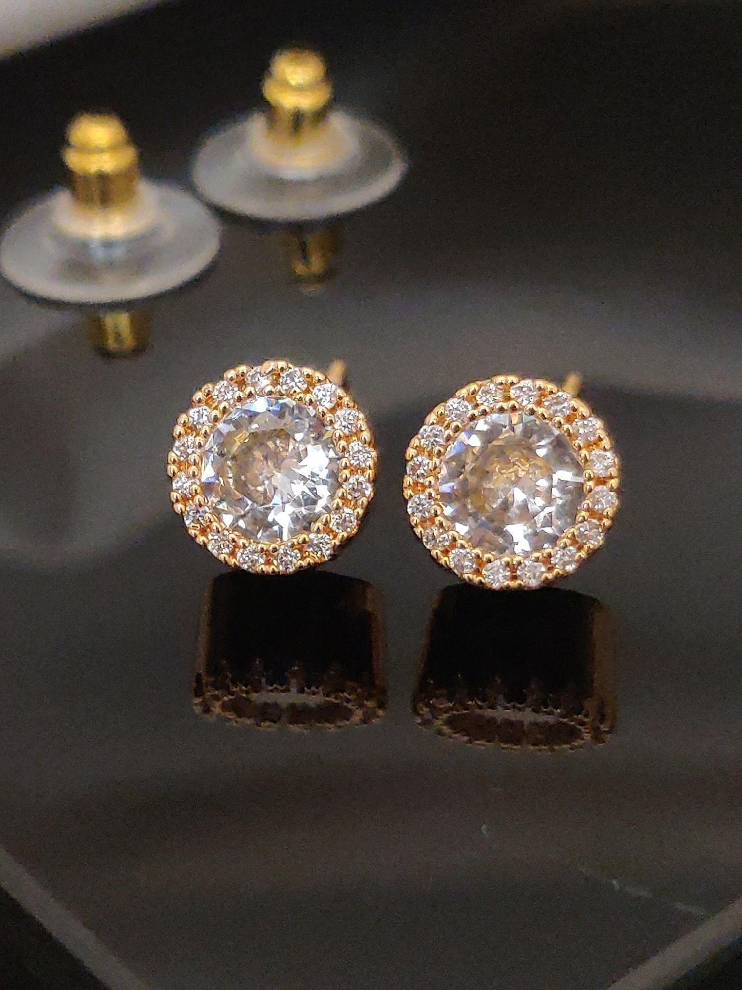 Abdesigns DailyWear RoseGold Plated Studs Earring