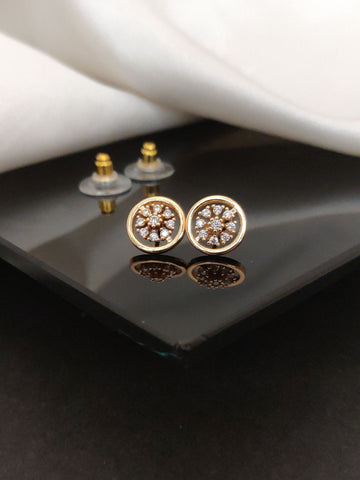 Abdesigns DailyWear RoseGold Plated Studs Earring