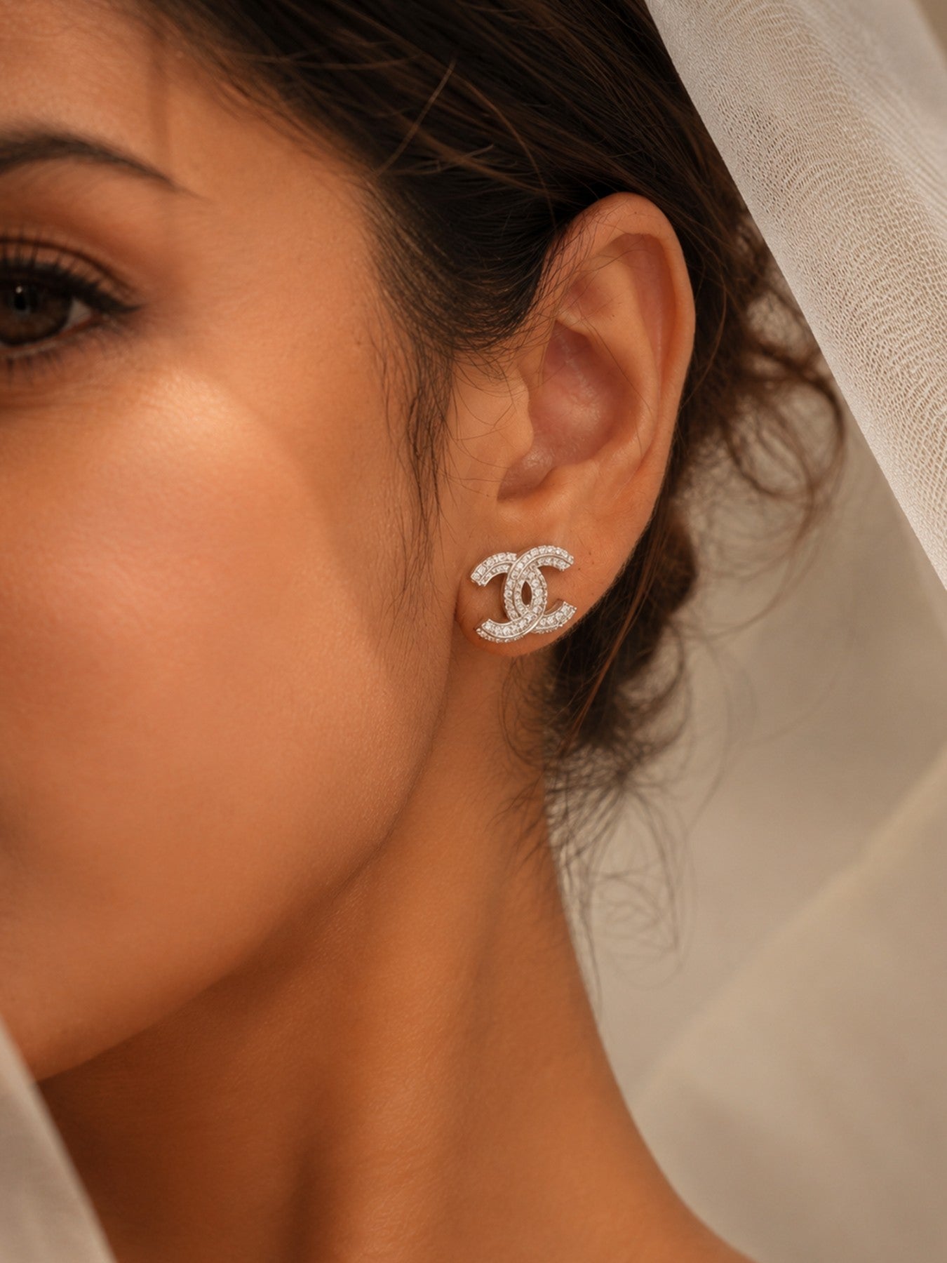 Women Chanel Stud Earrings