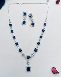Thumbnail for American Diamond Necklace With Earring