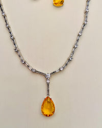 Thumbnail for Silver Plated American Diamond Necklace