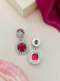 Thumbnail for Timeless American Diamond Silver Plated Stud Earrings