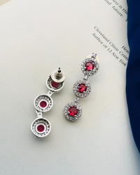 Thumbnail for High Quality Silver Plated American Diamond Necklace Set