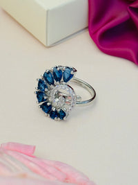 Thumbnail for Silver Plated Party Zircon Cocktail Ring