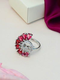 Thumbnail for Silver Plated Party Zircon Cocktail Ring