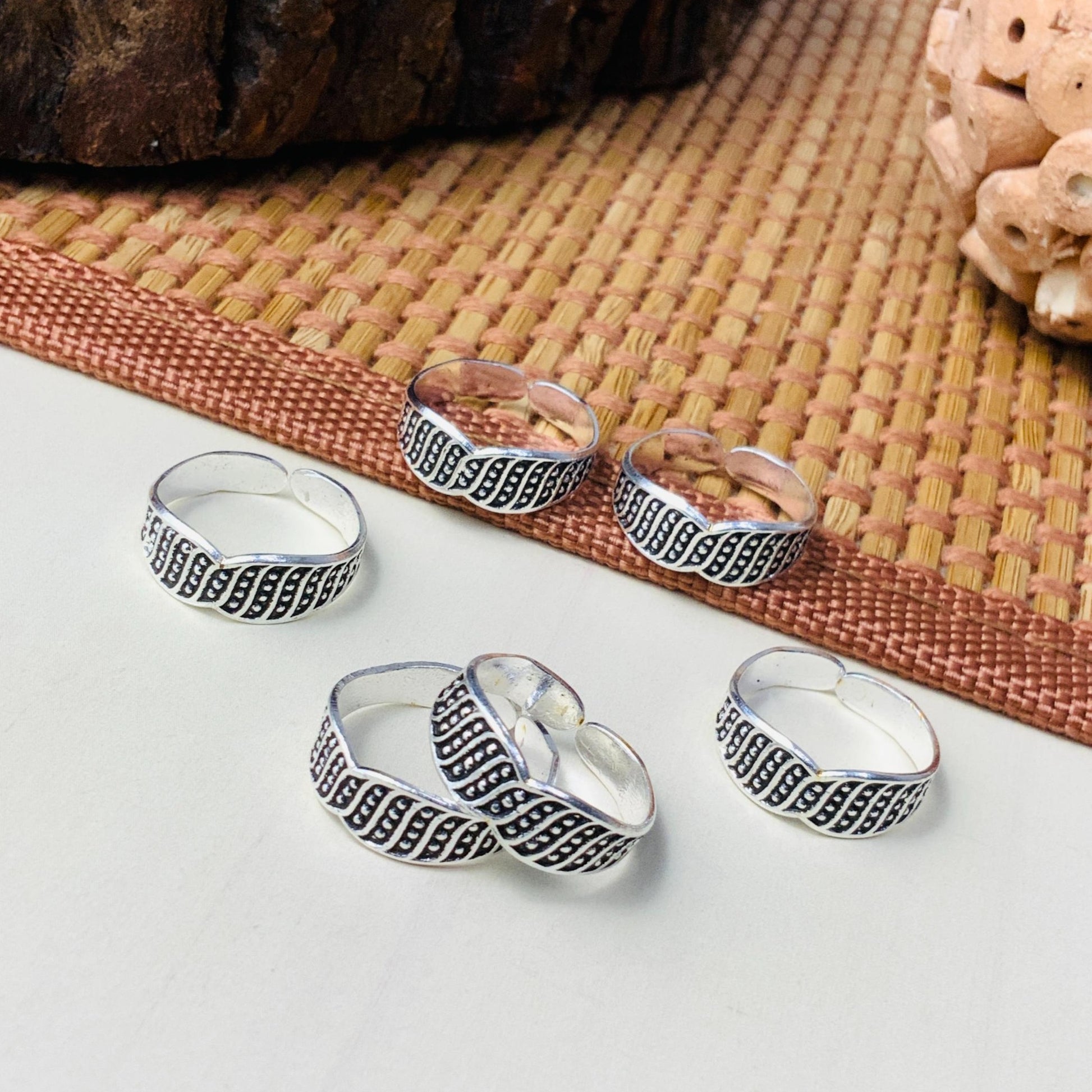 Silver  Toe Rings Combo