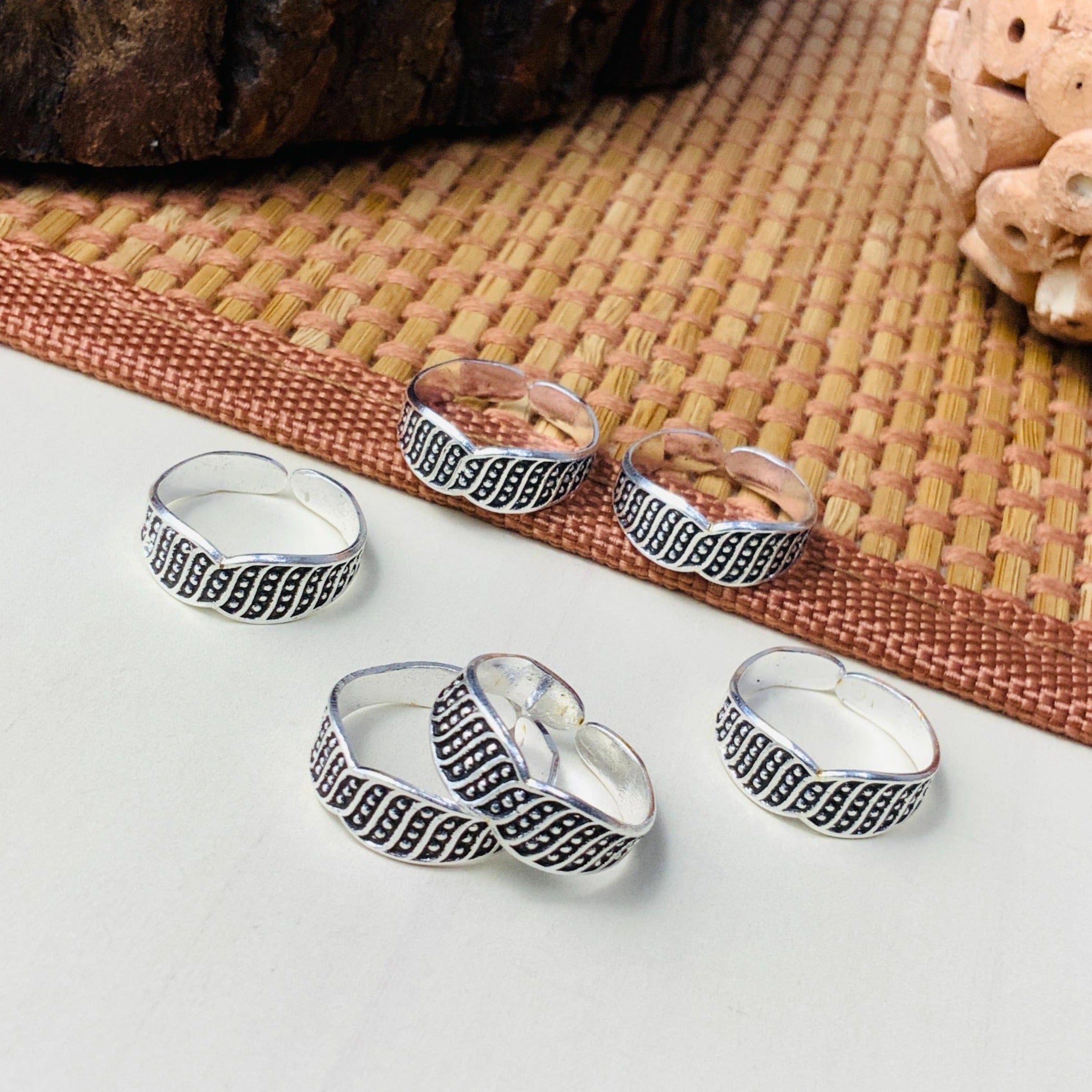 Silver  Toe Rings Combo
