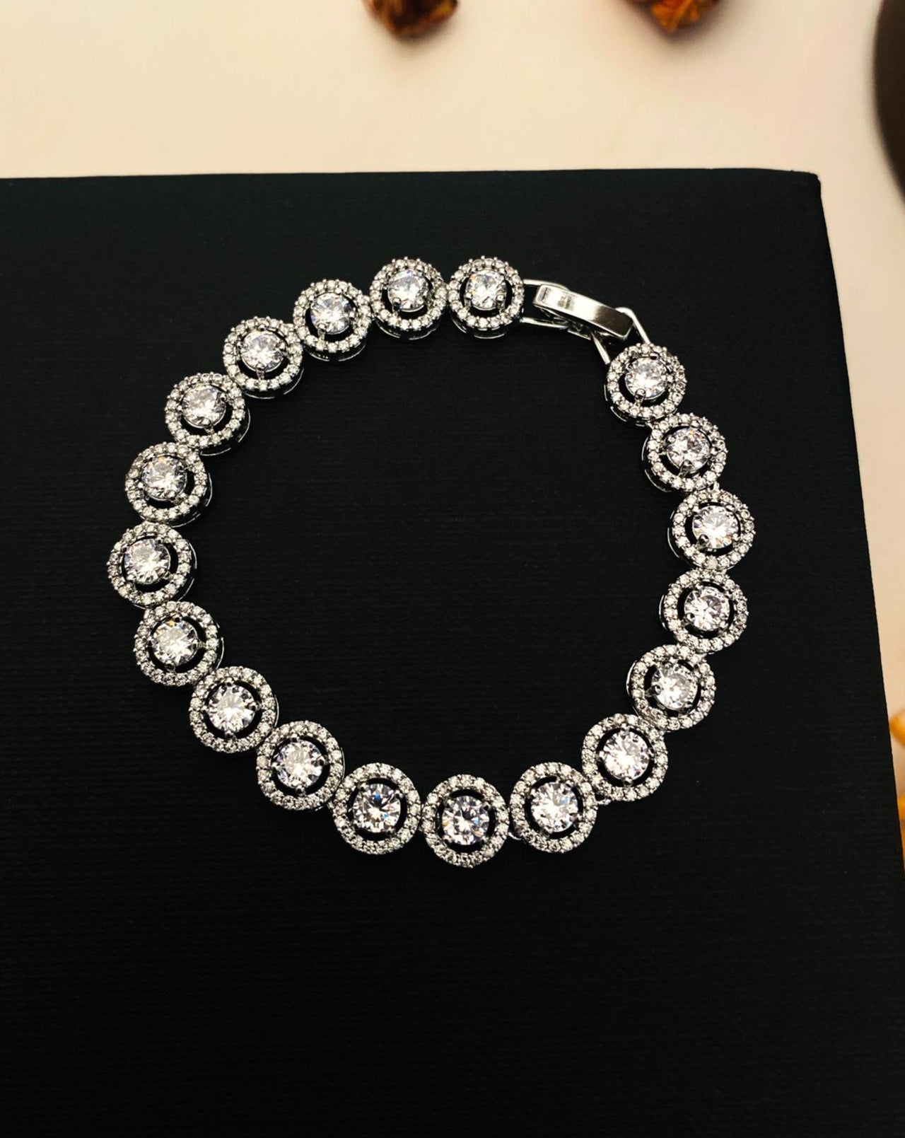 Silver Platede Cz Bracelets 