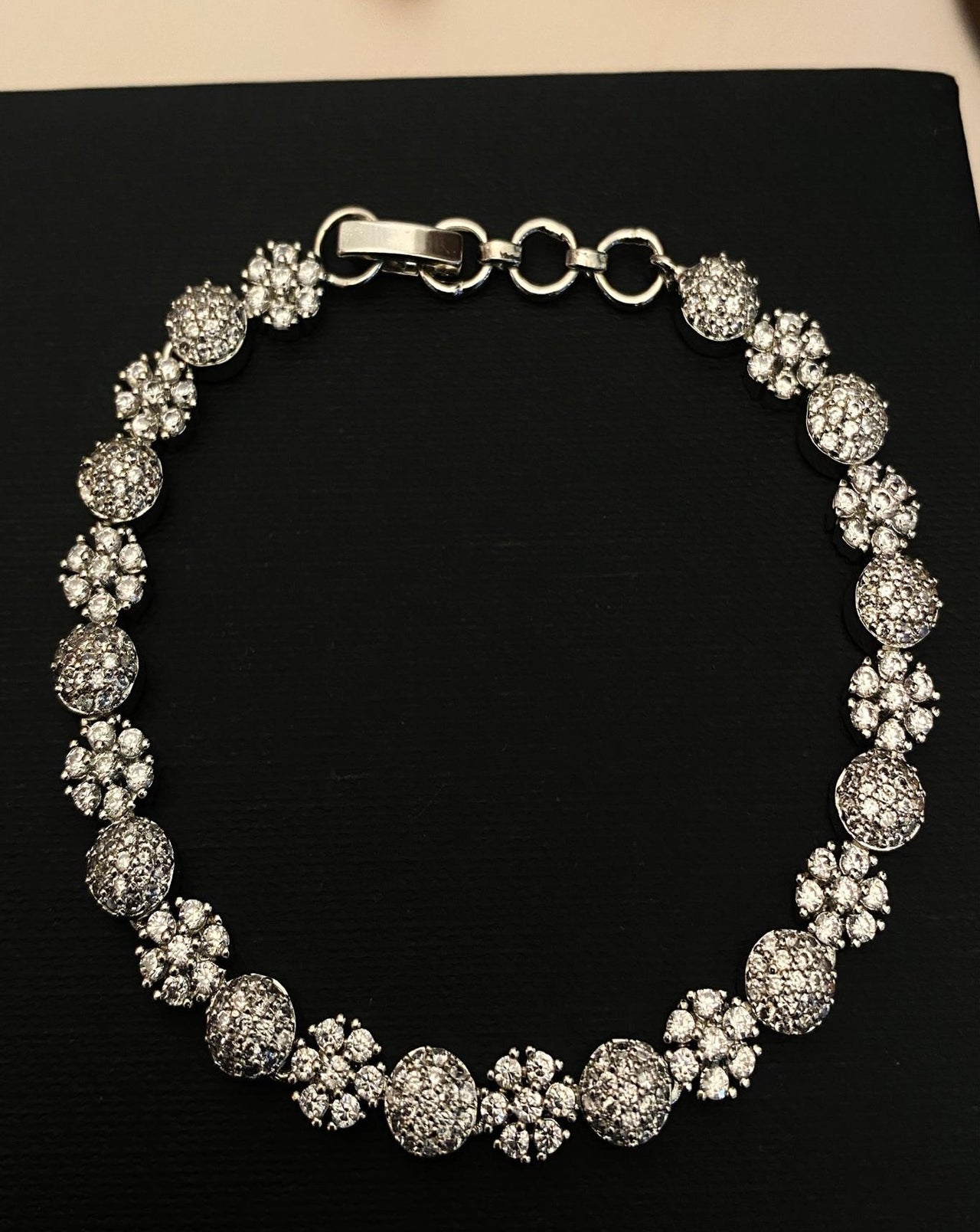 Attractive Silver American Diamond Bracelet - Abdesignsjewellery