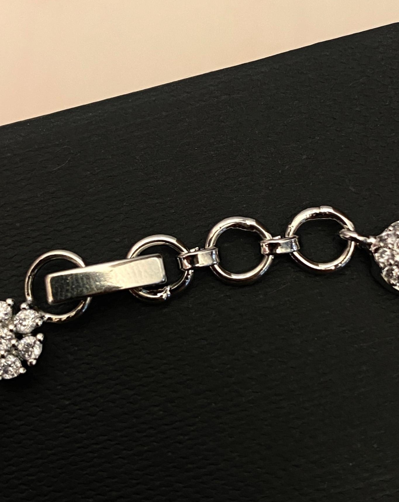 Attractive Silver American Diamond Bracelet - Abdesignsjewellery