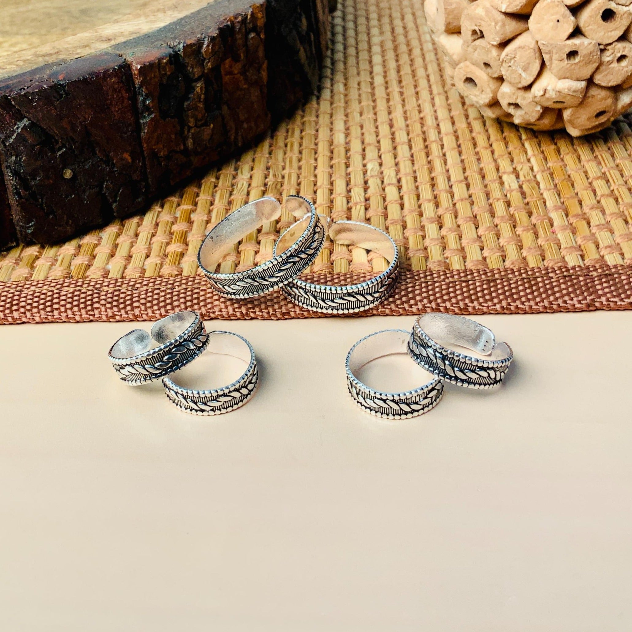 Bollywood Trending Oxidized Silver Plated Adjustable Ring Fashion Jewelry  Women Gift Idea, 2 Piece Set Free Shipping -  Canada